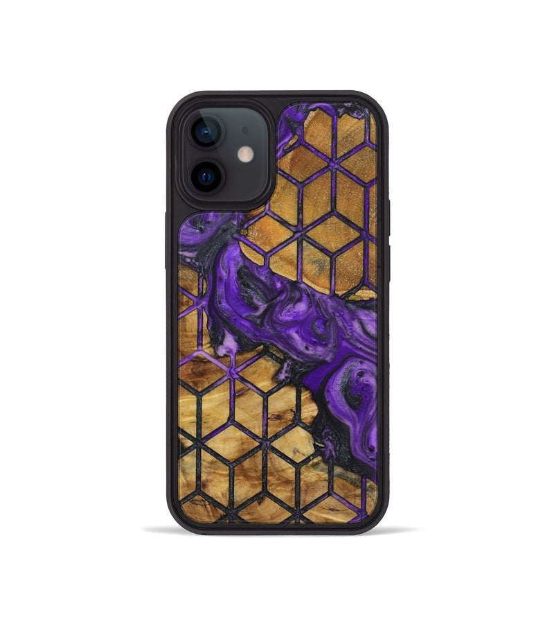 iPhone 12 mini Wood+Resin Phone Case - Rodney (Pattern, 723067)