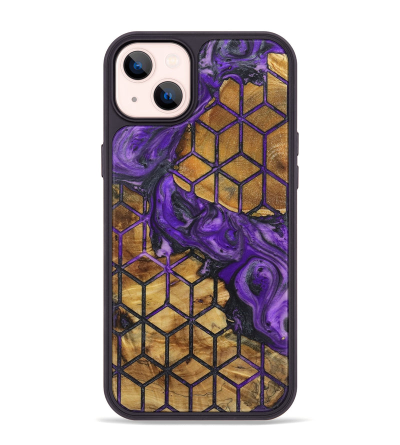 iPhone 14 Plus Wood+Resin Phone Case - Rodney (Pattern, 723067)