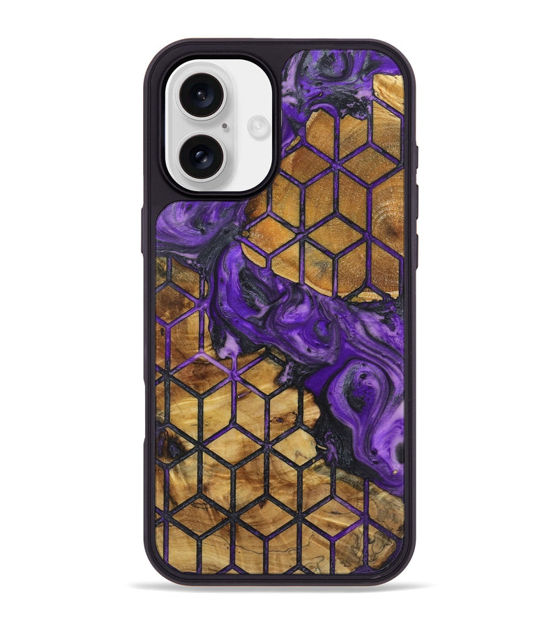 iPhone 16 Plus Wood+Resin Phone Case - Rodney (Pattern, 723067)