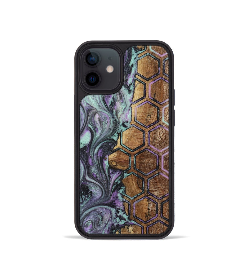 iPhone 12 mini Wood+Resin Phone Case - Chuck (Pattern, 723069)