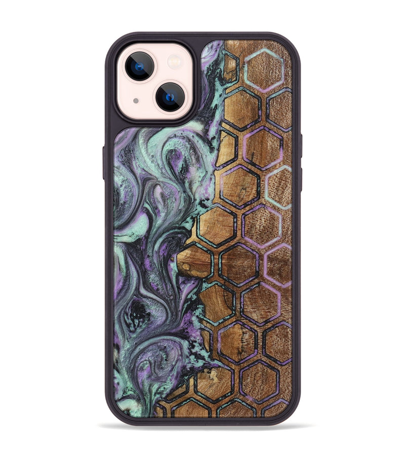 iPhone 14 Plus Wood+Resin Phone Case - Chuck (Pattern, 723069)