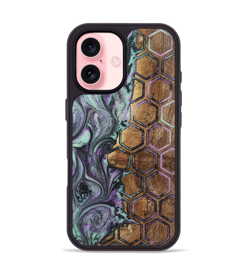 iPhone 16 Wood+Resin Phone Case - Chuck (Pattern, 723069)