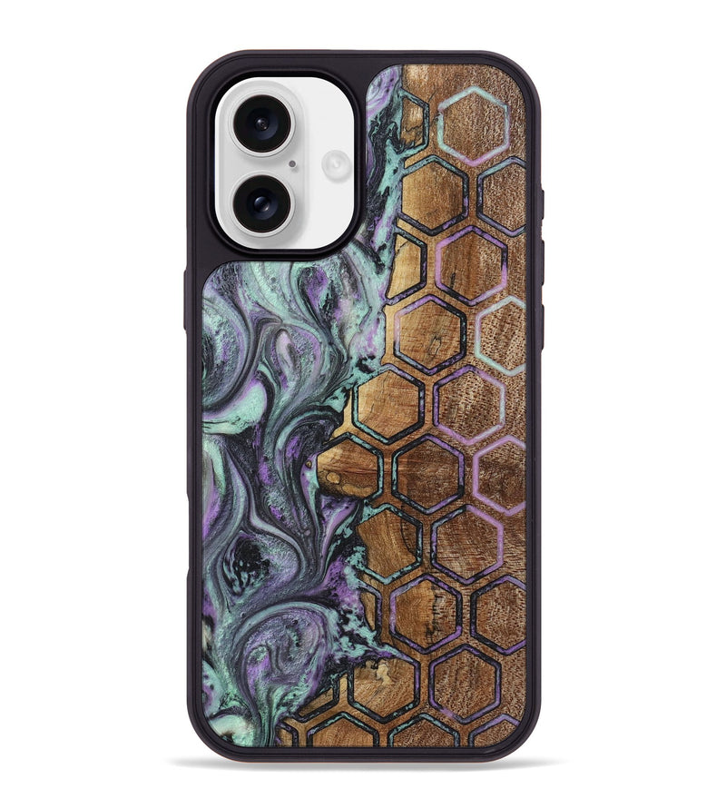 iPhone 16 Plus Wood+Resin Phone Case - Chuck (Pattern, 723069)