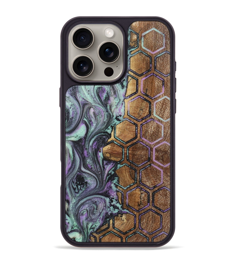 iPhone 16 Pro Max Wood+Resin Phone Case - Chuck (Pattern, 723069)