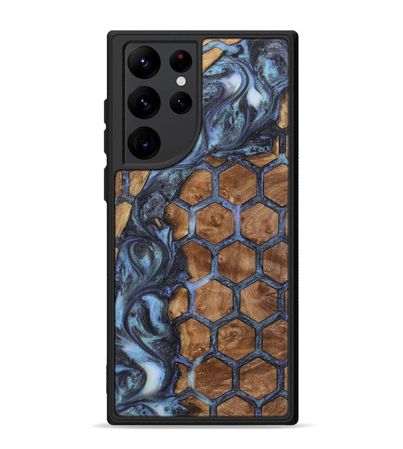 Galaxy S22 Ultra Wood+Resin Phone Case - Latisha (Pattern, 723070)