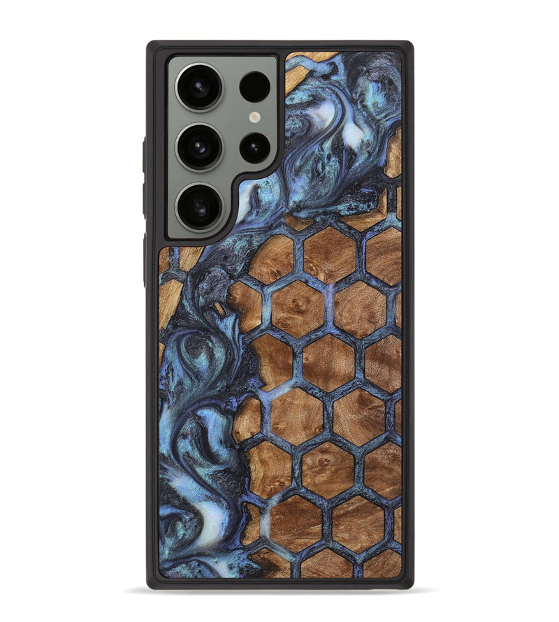 Galaxy S23 Ultra Wood+Resin Phone Case - Latisha (Pattern, 723070)