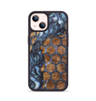 iPhone 14 Wood+Resin Phone Case - Latisha (Pattern, 723070)