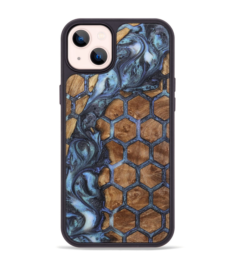 iPhone 14 Plus Wood+Resin Phone Case - Latisha (Pattern, 723070)