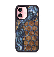 iPhone 16 Wood+Resin Phone Case - Latisha (Pattern, 723070)