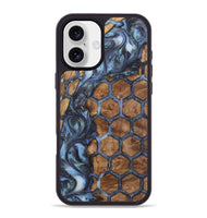 iPhone 16 Plus Wood+Resin Phone Case - Latisha (Pattern, 723070)