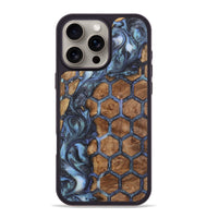 iPhone 16 Pro Max Wood+Resin Phone Case - Latisha (Pattern, 723070)