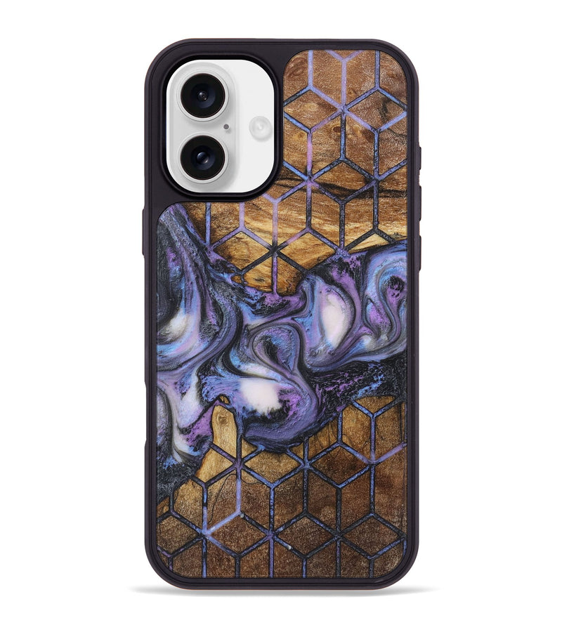 iPhone 16 Plus Wood+Resin Phone Case - Luther (Pattern, 723072)