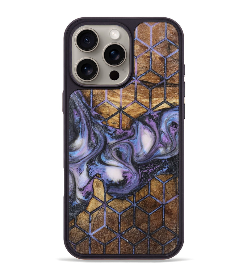 iPhone 16 Pro Max Wood+Resin Phone Case - Luther (Pattern, 723072)