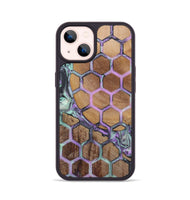 iPhone 14 Wood+Resin Phone Case - Magnolia (Pattern, 723073)