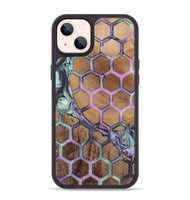 iPhone 14 Plus Wood+Resin Phone Case - Magnolia (Pattern, 723073)