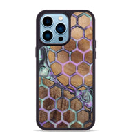 iPhone 14 Pro Max Wood+Resin Phone Case - Magnolia (Pattern, 723073)