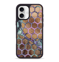 iPhone 16 Plus Wood+Resin Phone Case - Magnolia (Pattern, 723073)