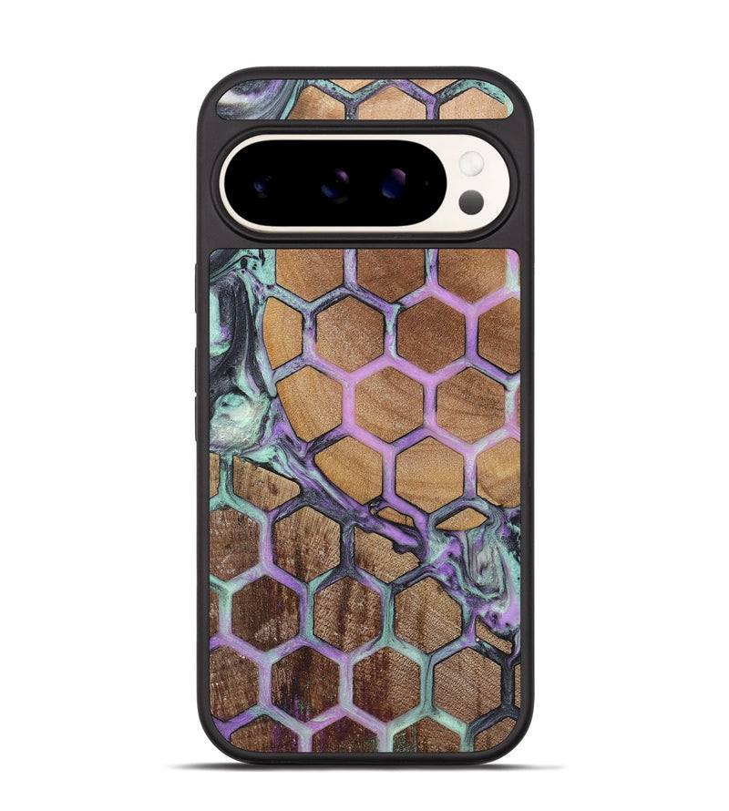 Pixel 9 Wood+Resin Phone Case - Magnolia (Pattern, 723073)