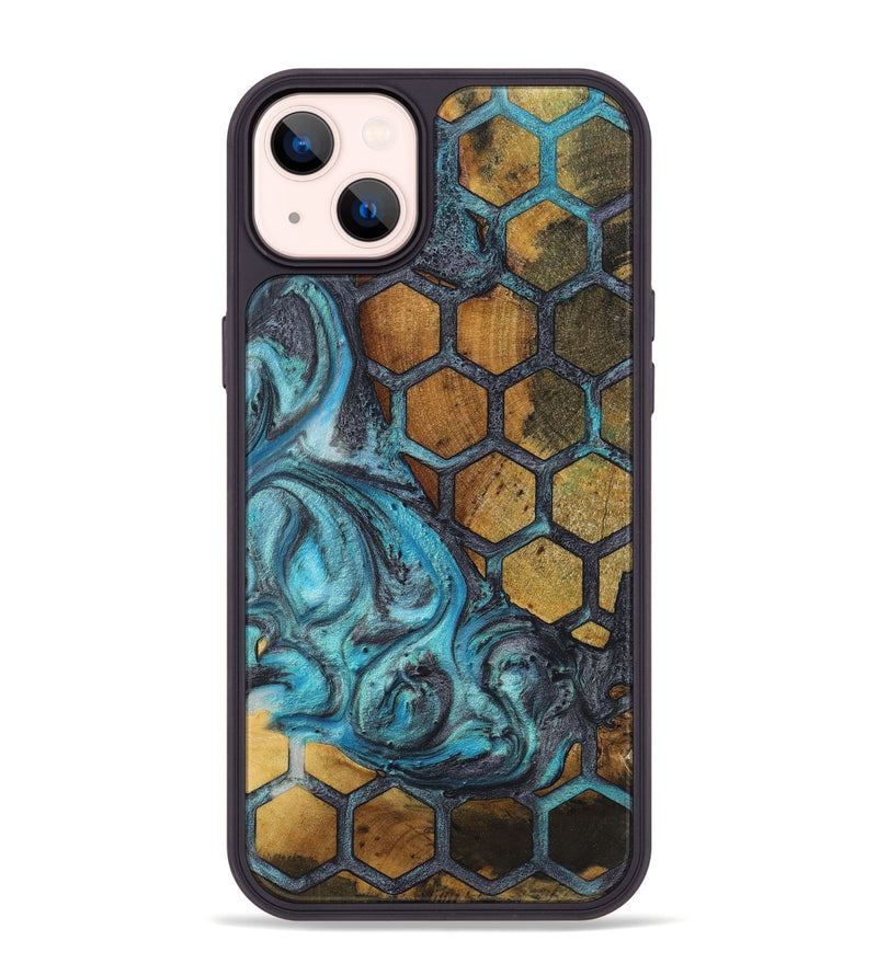 iPhone 14 Plus Wood+Resin Phone Case - Forrest (Pattern, 723075)