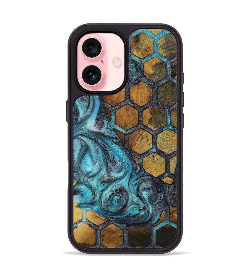 iPhone 16 Wood+Resin Phone Case - Forrest (Pattern, 723075)