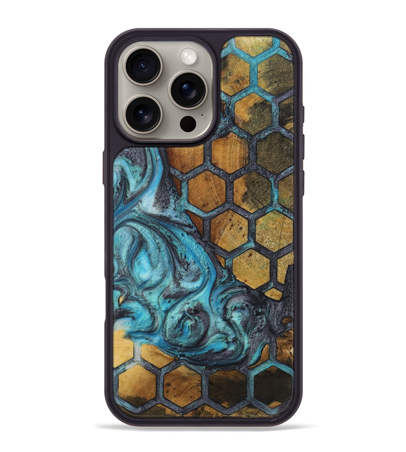 iPhone 16 Pro Max Wood+Resin Phone Case - Forrest (Pattern, 723075)