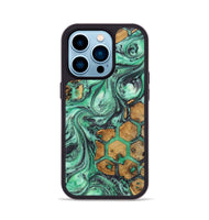 iPhone 14 Pro Wood+Resin Phone Case - Erma (Pattern, 723076)