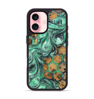 iPhone 16 Wood+Resin Phone Case - Erma (Pattern, 723076)