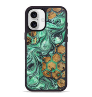 iPhone 16 Plus Wood+Resin Phone Case - Erma (Pattern, 723076)