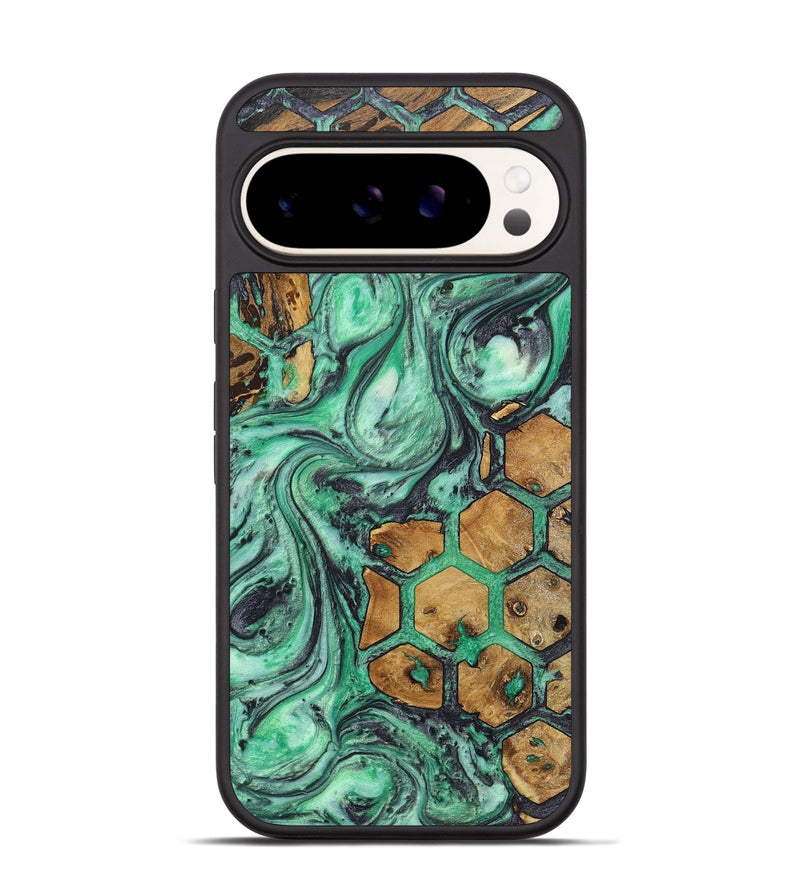 Pixel 9 Wood+Resin Phone Case - Erma (Pattern, 723076)