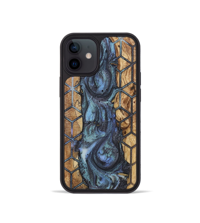 iPhone 12 mini Wood+Resin Phone Case - Graham (Pattern, 723079)