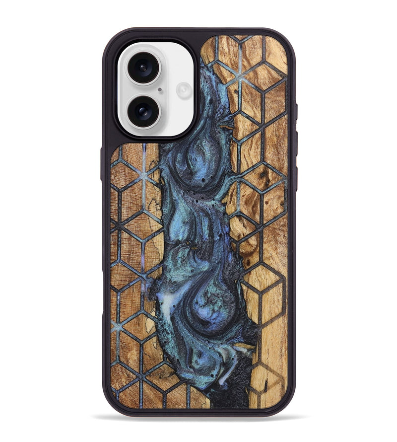 iPhone 16 Plus Wood+Resin Phone Case - Graham (Pattern, 723079)