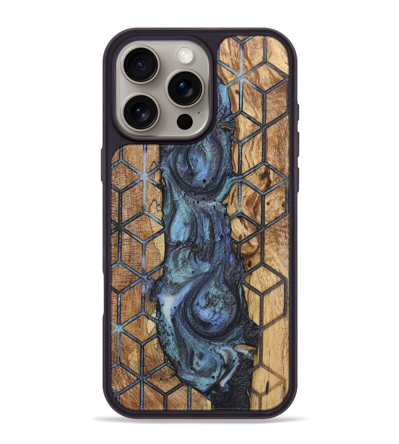 iPhone 16 Pro Max Wood+Resin Phone Case - Graham (Pattern, 723079)