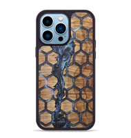 iPhone 14 Pro Max Wood+Resin Phone Case - Stephanie (Pattern, 723081)