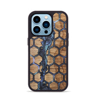 iPhone 14 Pro Wood+Resin Phone Case - Stephanie (Pattern, 723081)