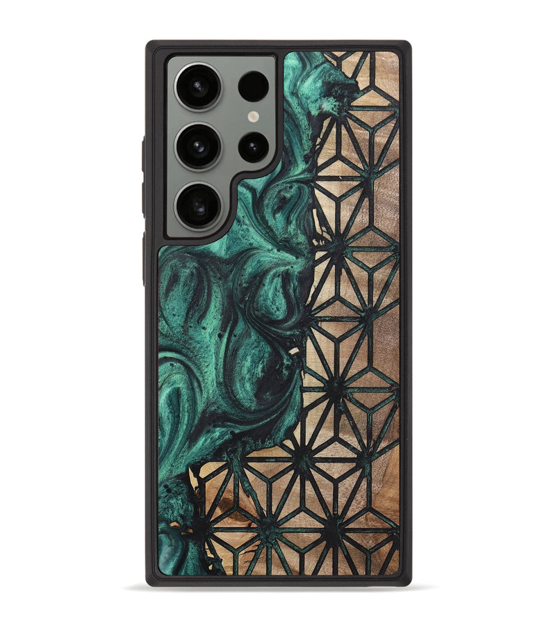 Galaxy S23 Ultra Wood+Resin Phone Case - Lorena (Pattern, 723086)