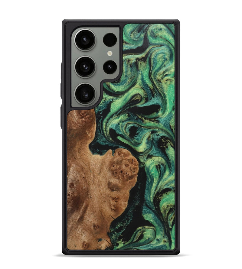 Galaxy S24 Ultra Wood+Resin Phone Case - Ramon (Green, 723136)