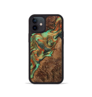 iPhone 12 mini Wood+Resin Phone Case - Kellen (Green, 723147)