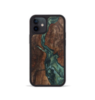 iPhone 12 mini Wood+Resin Phone Case - Julia (Green, 723148)