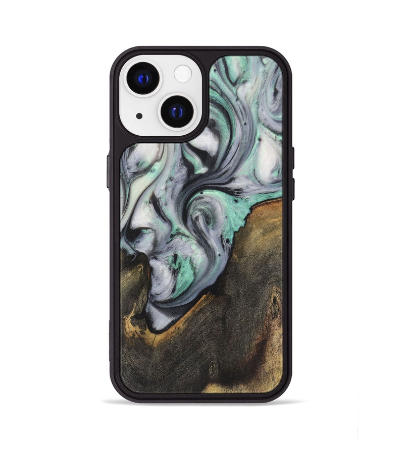 iPhone 13 Wood+Resin Phone Case - Hunter (Green, 723149)