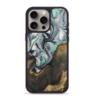 iPhone 15 Pro Max Wood+Resin Phone Case - Hunter (Green, 723149)