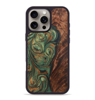 iPhone 16 Pro Max Wood+Resin Phone Case - Shelby (Green, 723151)