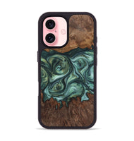 iPhone 16 Wood+Resin Phone Case - Braelynn (Green, 723152)