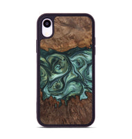 iPhone Xr Wood+Resin Phone Case - Braelynn (Green, 723152)