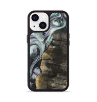 iPhone 13 Wood+Resin Phone Case - Nevaeh (Green, 723153)