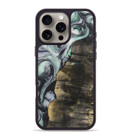 iPhone 16 Pro Max Wood+Resin Phone Case - Nevaeh (Green, 723153)