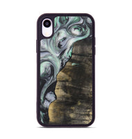 iPhone Xr Wood+Resin Phone Case - Nevaeh (Green, 723153)