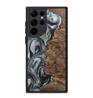 Galaxy S22 Ultra Wood+Resin Phone Case - Raegan (Green, 723154)