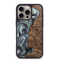 iPhone 16 Pro Max Wood+Resin Phone Case - Raegan (Green, 723154)