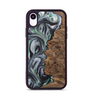 iPhone Xr Wood+Resin Phone Case - Raegan (Green, 723154)