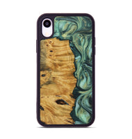 iPhone Xr Wood+Resin Phone Case - Virgil (Green, 723156)